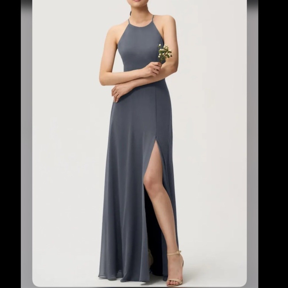 Jenny Yoo Kayla Bridesmaid Dress in Color Storm, Size 00